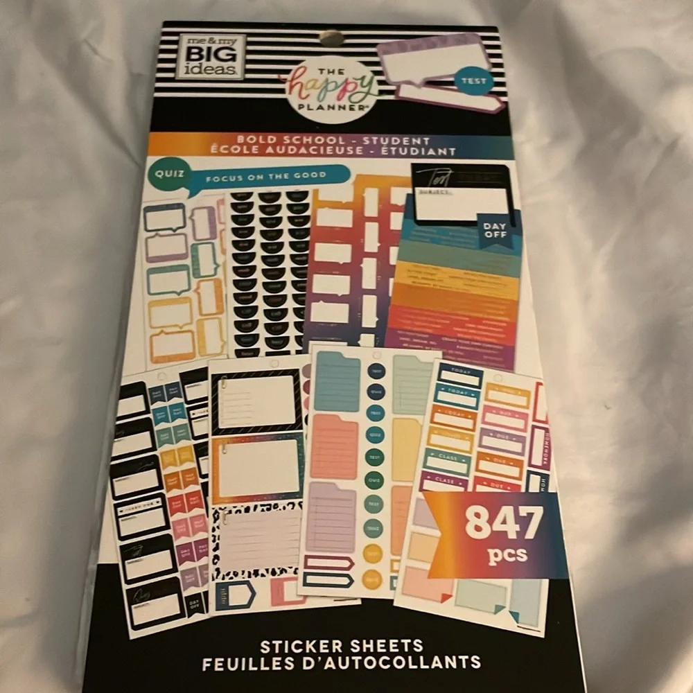 Two NEW Happy Planner Teacher sticker Bold